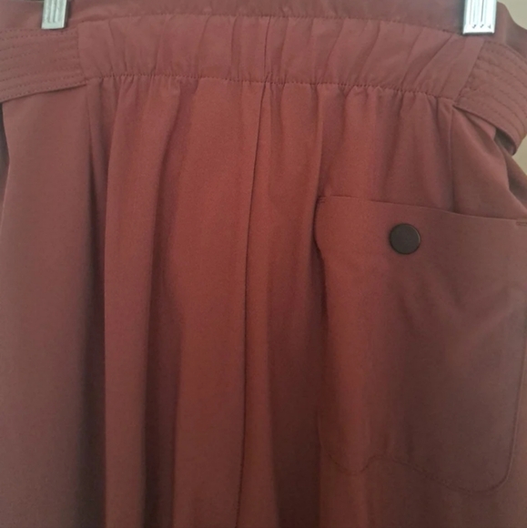 Athleta Skyline 2 Brick colored Quickdry Pants w built in belt sz10 EUC - Picture 6 of 8